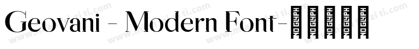 Geovani - Modern Font字体转换
